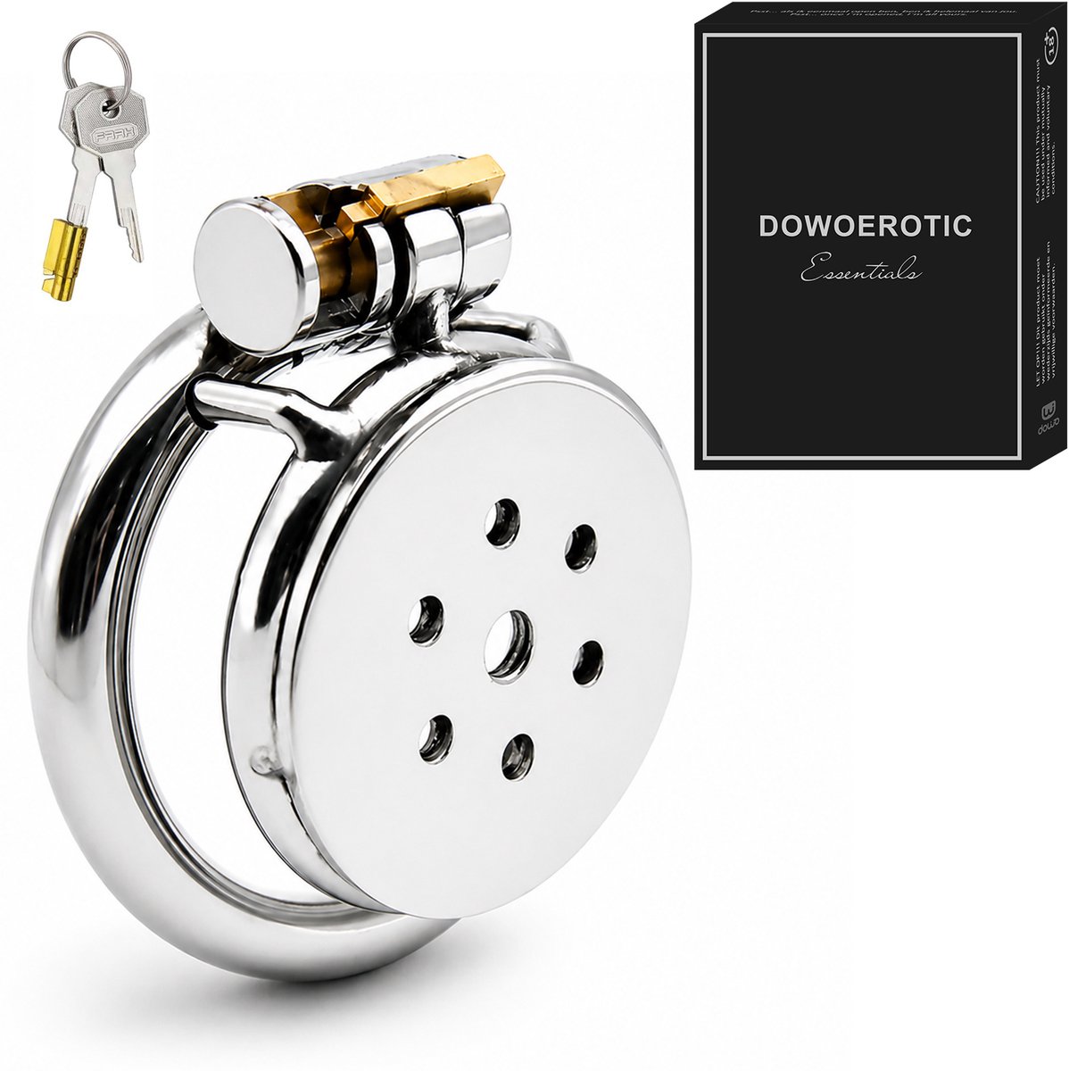 DOWO® - Mini Locker - Kuisheidskooi- Chastity cage - Peniskooi - Staal - 50 mm
