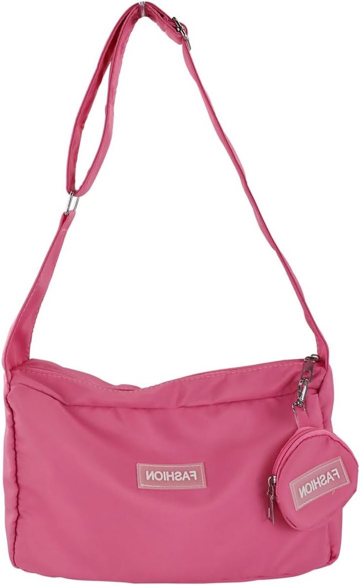 Vrouwelijke Crossbody Tas van Oxford Stof met Afneembare Muntentas, Ideaal voor Winkelen, Vakantie en Kantoorgebruik