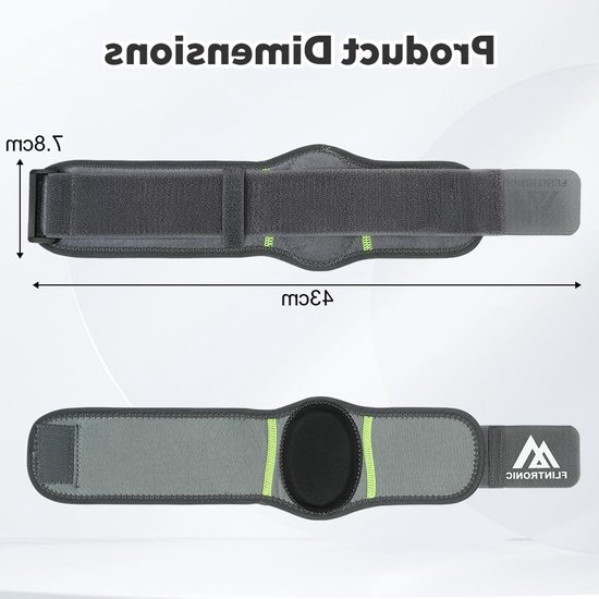 Verstelbare elleboogbandage met schokabsorberende spacer voor tendinitis en artritis, donkergrijs — afbeelding 5