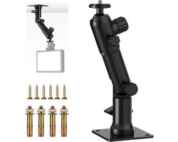 Verstelbare Wand- en Plafondbeugel met Dubbele 360° Pan Basis, 1/4 Inch Balhoofd en 10 Schroeven voor Fotostudio, Videolicht en Flitser met Maximale Belasting