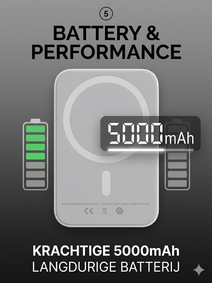 SB Legacy Magnetische Oplader Powerbank 5000 mAh - afbeelding 3