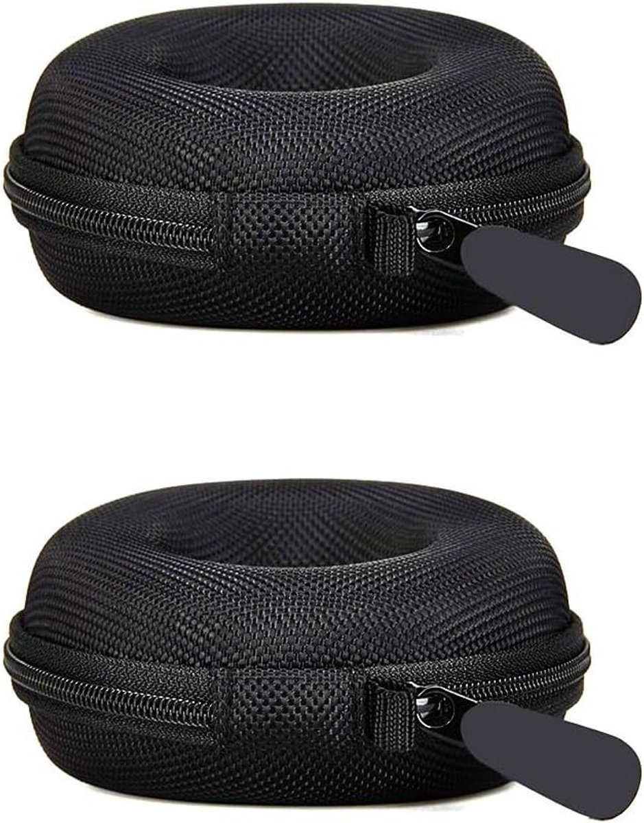 Organiser voor Horloges, 2 Stuks, Draagbare Horlogedoos, Ronde Horlogekoffer, Reisaccessoires, Opslagoplossing voor Horloges en Reisklokken