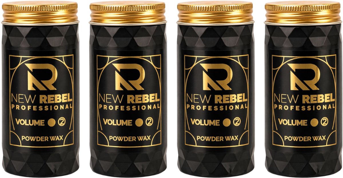 New Rebel Professional Powder Wax (set van 4 stuks) Volume 2 – Haar Styling Poeder – Matte Finish – Extra Volume & Textuur – 80g