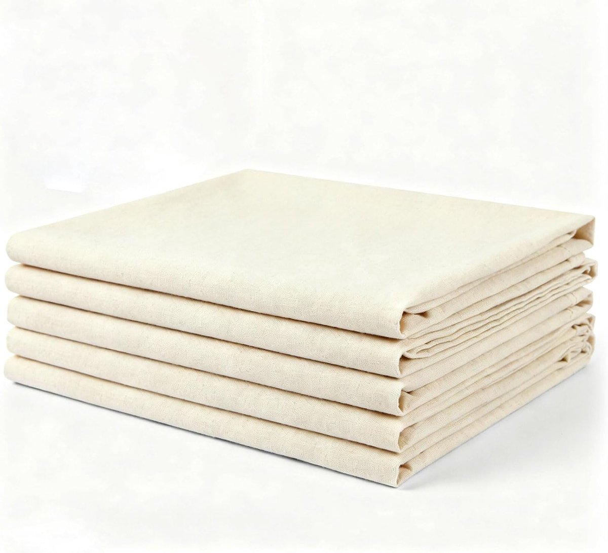 Set van 6 Herbruikbare Katoenen Doeken voor Keukenfilteren, Ideaal voor Kaas, Tofu en Notenmelk (50 x 50 cm)