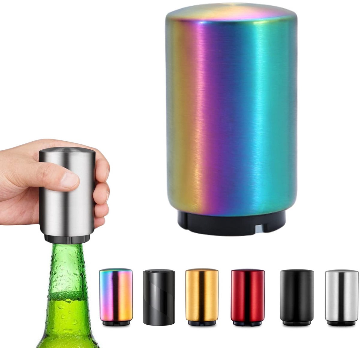 Seb3 - Magnetic Beer Bottle Opener - Automatische Flessenopener - Multi-kleur - Keuken Gadgets voor Mannen - Perfect cadeau voor Vaderdag ...