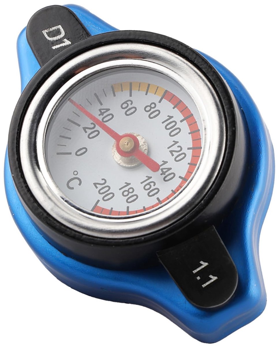 Allecto - Auto Thermostatische Cap Cover - Nauwkeurige Temperatuurmeting - Compact Formaat - Water Temperatuurmeter - Geschikt voor Auto's - Univer...