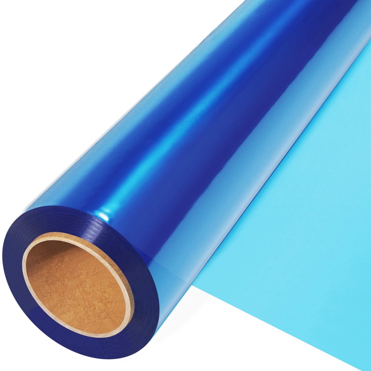 Blauwe cellofaan wikkelrol - Cadeau inpakpapier - 100' lang - 44,5 cm breed