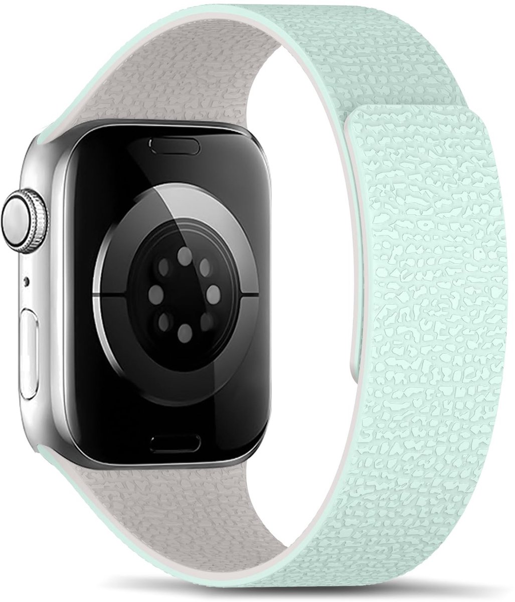 NTHProducts - Bracelet voor Apple Watch - Vervangband - Lichtgroen - Silicone - Geschikt voor meerdere series - 42 mm 41 mm 40 mm 38 mm