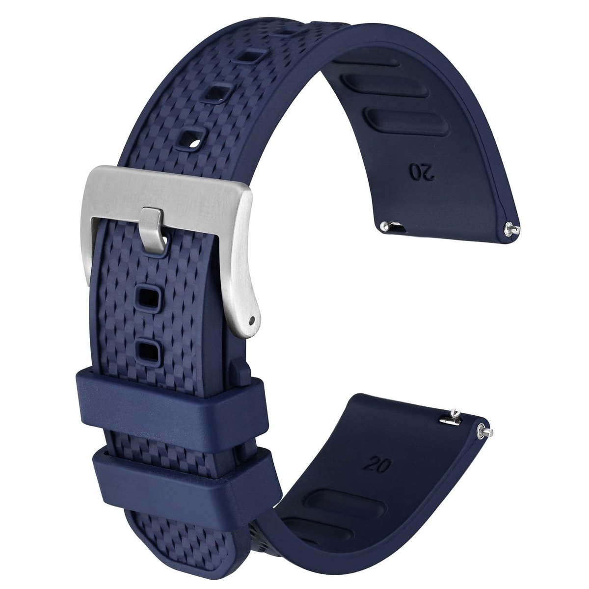 NTHProducts - Neon rubberen horlogeband - 20 mm 22 mm - quick release - textuur - matte stalen gesp - waterbestendig - geschikt voor sporthorloges