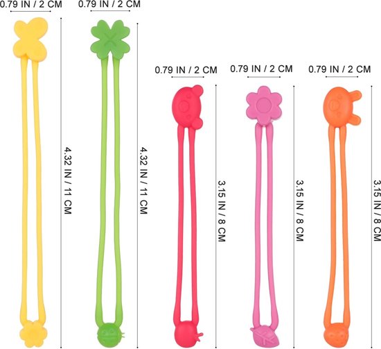 NTHProducts - Silicone Binding Bands - Herbruikbare Elastieken - Multicolor - Voor Bento Boxen - Ideaal voor Kantoor en Thuis - Set van 5 van Nthproducts — afbeelding 5