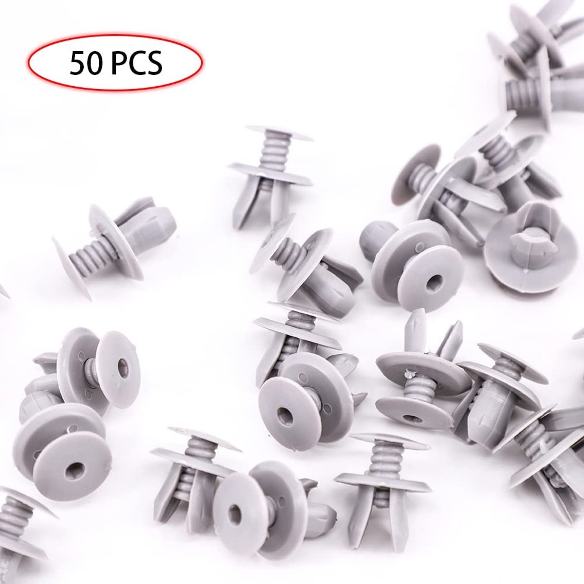 Shopcentral - Plastic Clips - 50 Stuks - Voor VW Transporter T4 T5 - Grijs - Bevestigingsclips - Geschikt voor Interieurafwerking