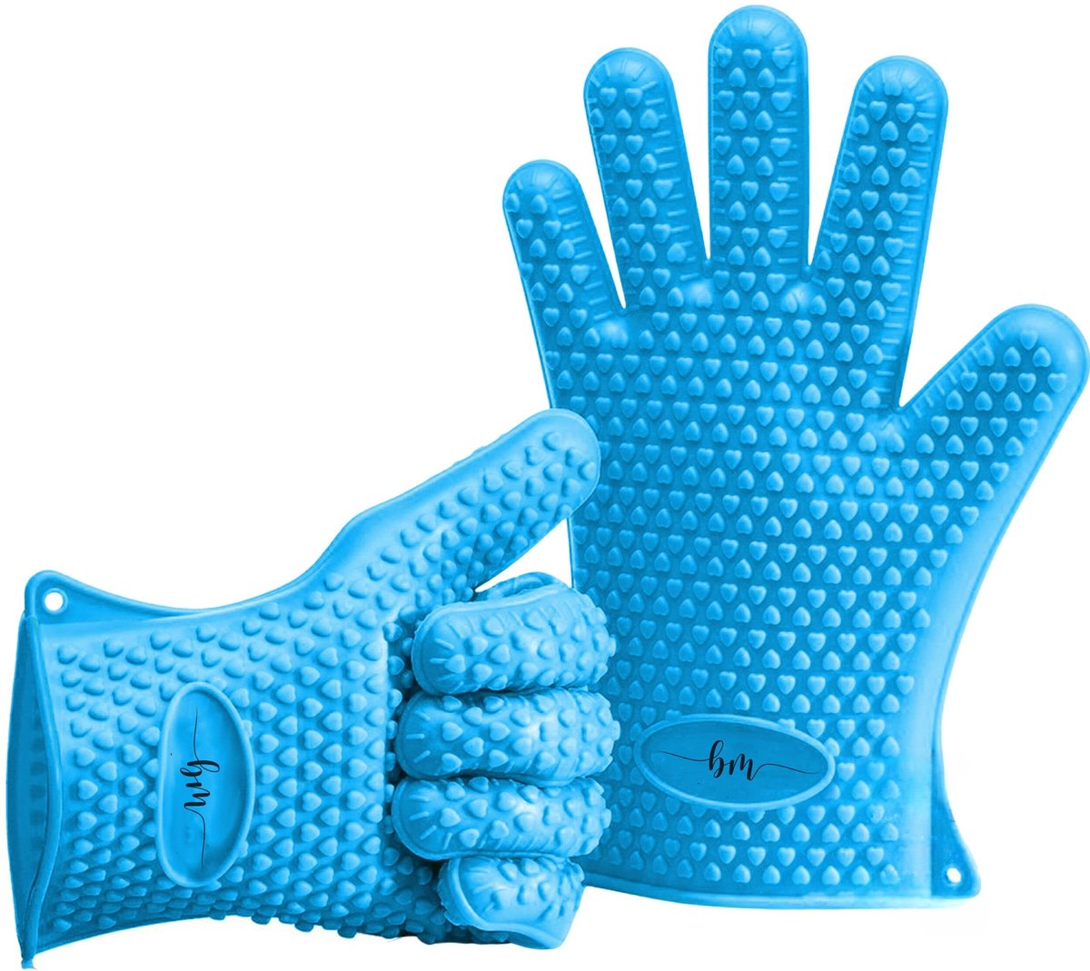 MTTProducts - Ovenhandschoenen - Handschoenen - Anti-slip - Blauw - Hittebestendig - Keuken en Gril