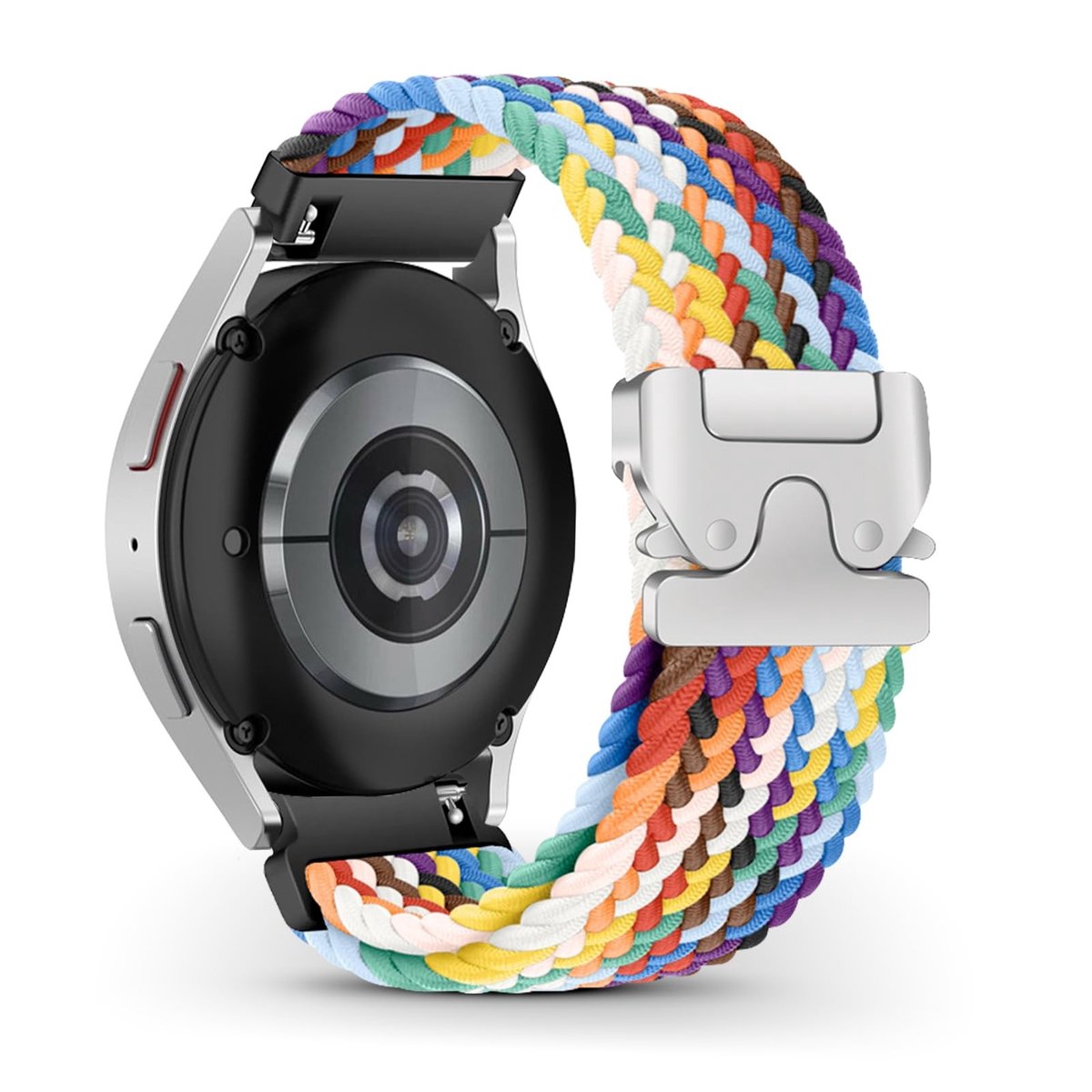 NTHProducts - Nylon Watch Strap - Sportieve Horlogeband - Comfortabel en Duurzaam - Rainbow - Geschikt voor Huawei en Garmin - 20mm Breedte