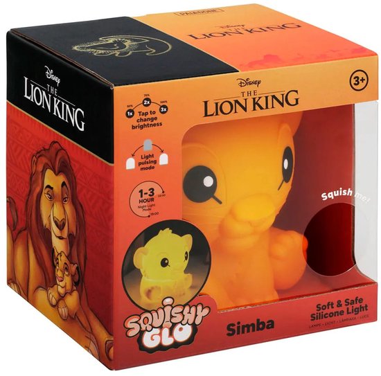Simba SquishyGlo nachtlamp - oplaadbaar siliconen licht 15 cm - Paladone van Simba — afbeelding 5