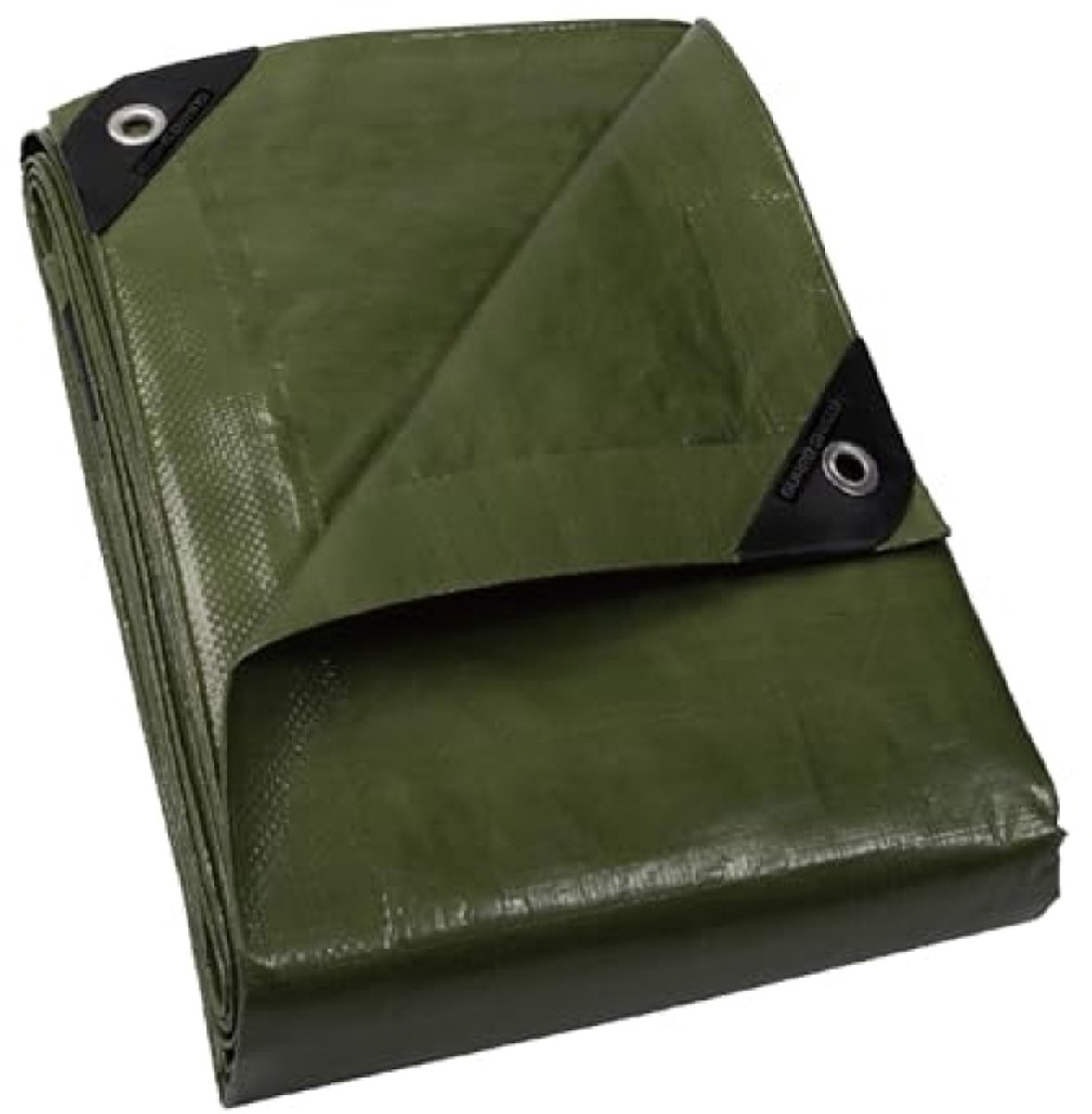 Waterdicht Afdekzeil met Inslagringen, 3x3 meter, Groen, Polyethyleen, 120 g/m², UV-gestabiliseerd, Scheurvast