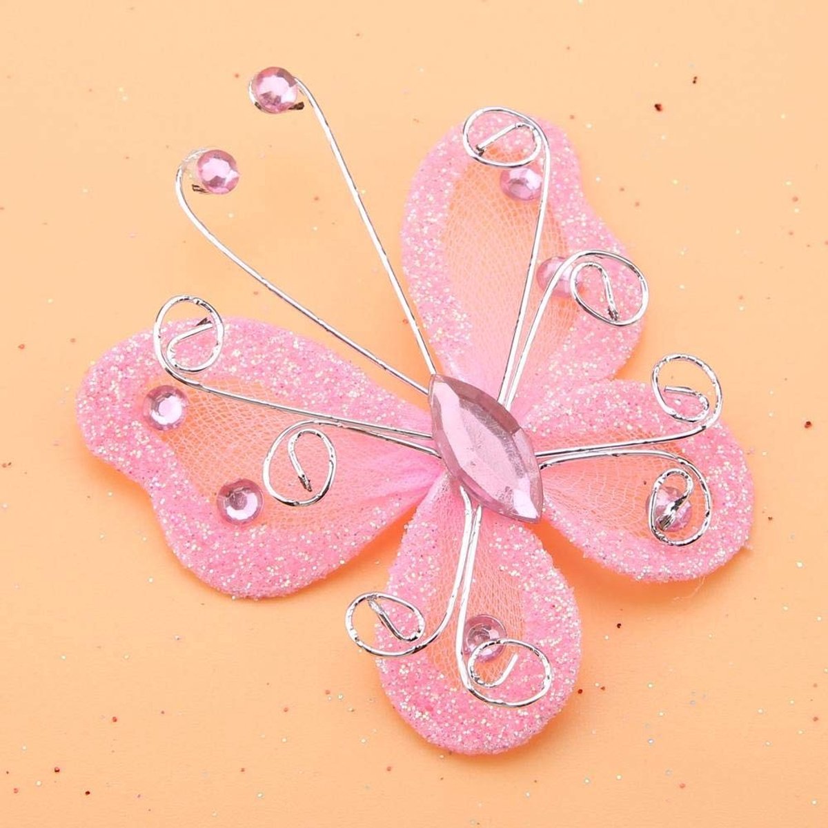 VT Goods - Kerst Vlinder Ornamenten - Glitter Decoratie - 24 Stuks - Feestelijke Versiering - DIY Creatief - Geschikt voor Volwassenen en Kinderen