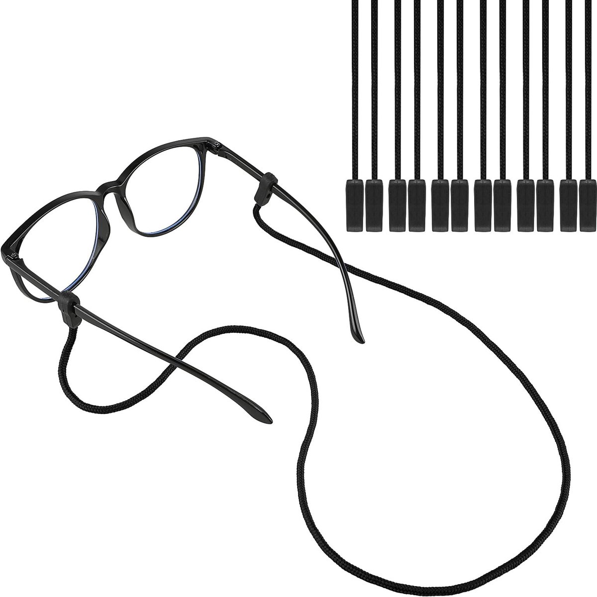 MTTProducts - Glazenhouder - Anti-slip - 6 stuks - Sportband voor Zonnebrillen - Ideaal voor Actieve Mensen - Geschikt voor Volwassenen