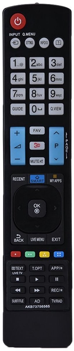 Byshayne - Remote Control Replacement - Universieel - Compact formaat - Handige afstandsbediening - Geschikt voor LG TV - AKB73756565