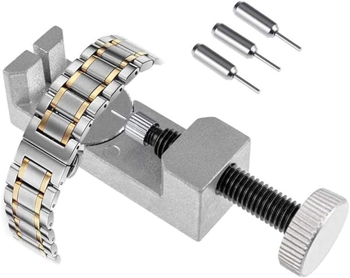 OLOEY Horloge ontkoppelaar set - Professionele naald ontkoppeling gereedschap set - voor het ontkoppelen van horlogebanden - Eenvoudig horloge reparatie met horlogeband lengte en korte aanpassing - Inclusief accessoires