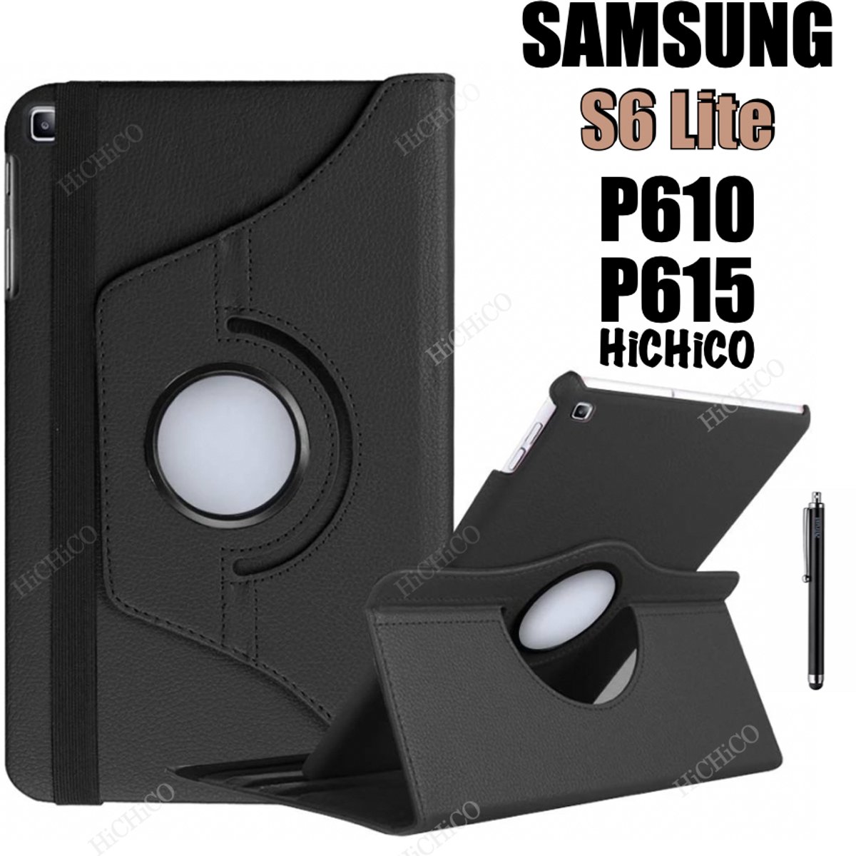 HiCHiCO® Tablet Hoes Geshikt voor Samsung Galaxy Tab S6 Lite 10.4” Hoesje - Samsung Galaxy Tab P610 Hoesje - Galaxy Tab P615 Hoesje met Stylus Pen