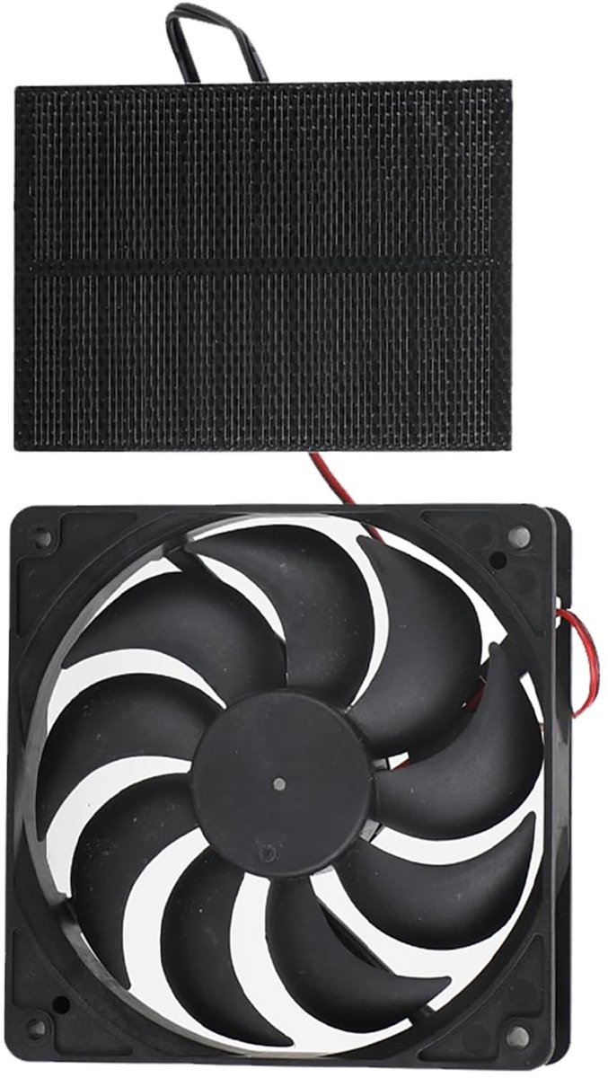 Allecto - Zonnepaneel Ventilator Kit - Energiezuinige Ventilatie - Compact en Duurzaam - Zonne-energie Aangedreven - Geschikt voor Badkamer en Dier...
