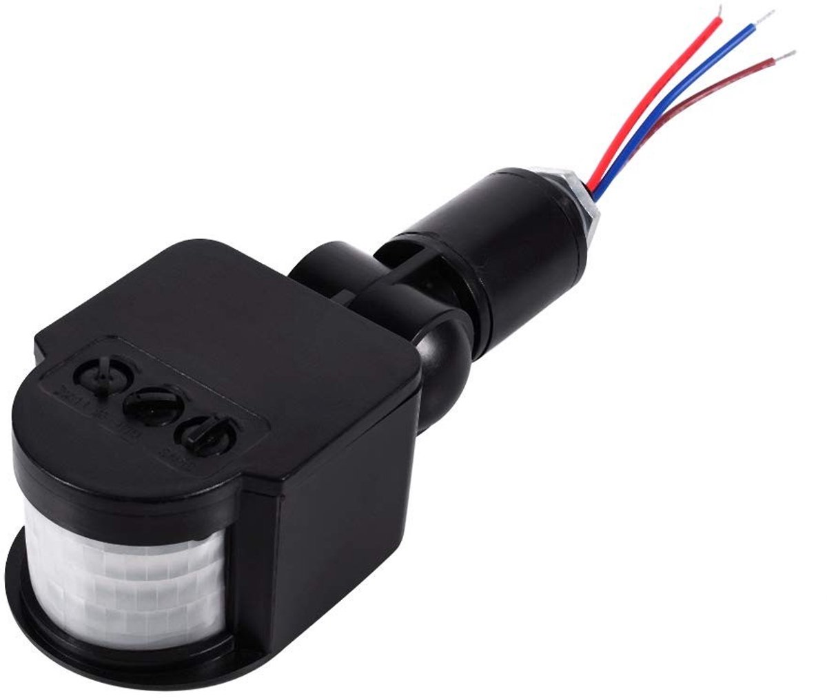 Allecto - Bewegingssensor Outdoor - Infrarood Detector - Veiligheid - 180 Graden - Led Wandlichtschakelaar - Geschikt voor Buiten - Compact Formaat