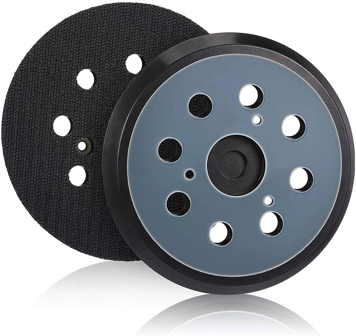 Allecto - Schuurdisks 125 mm - 8-Holes en 3-Oogjes - Rubber - Vervangingspads - Voor Makita BO5041 en meer - Geschikt voor hout en metaal