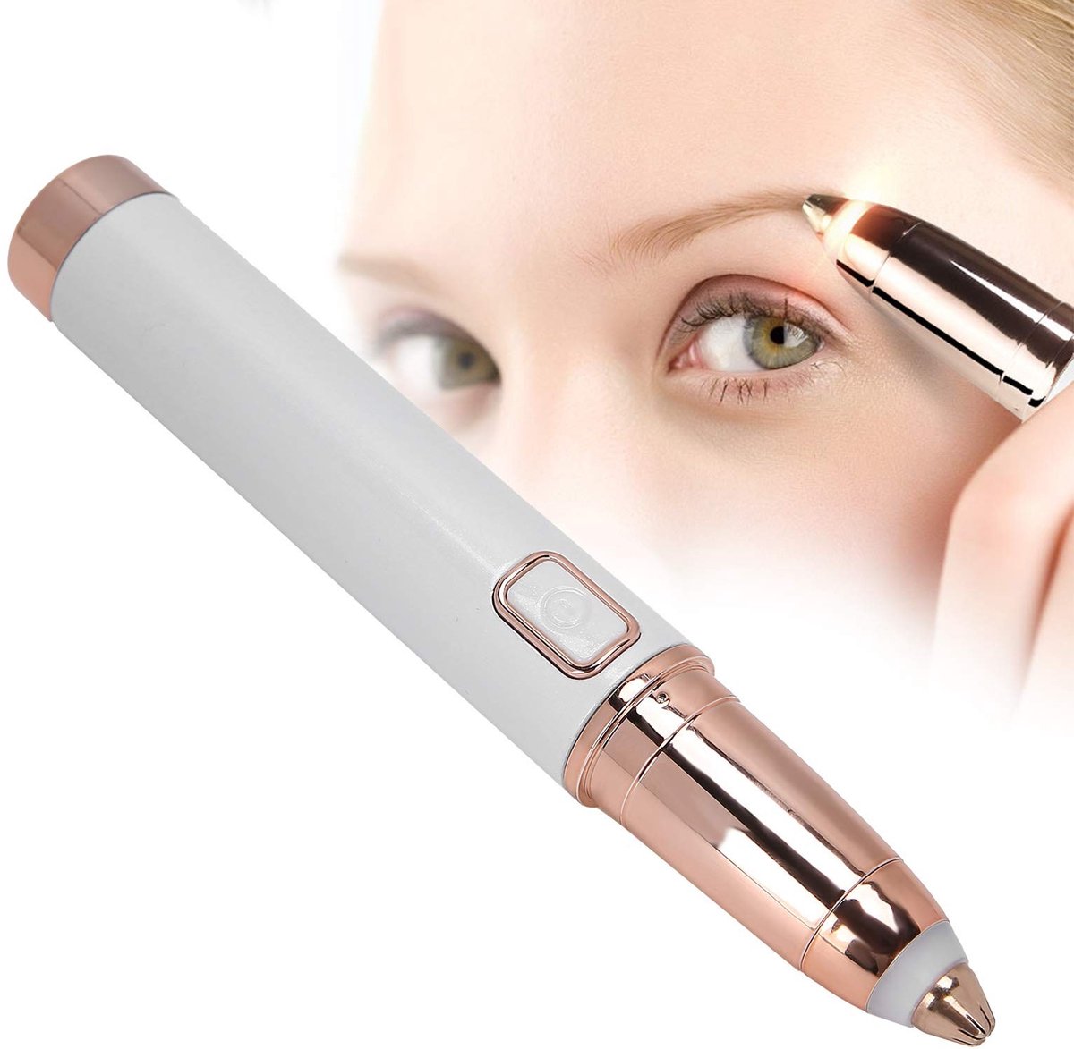 Allecto - Elektrische Wenkbrauw Trimmer - Professionele Epilator - Draagbare Tondeuse - Scheermes voor Wenkbrauwen - Precisie Ontharing - Geschikt ...