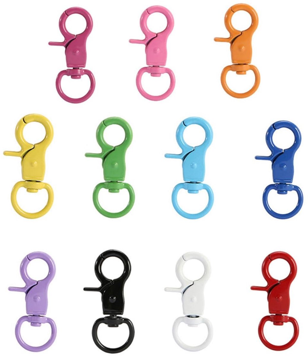 Allecto - Sleutelhangers - Mini Carabiners - Duurzame Keychain Clips - 22 Stuks - Kleurige Lobster Claw - Ideaal voor Sleutels - Perfect voor Elke ...