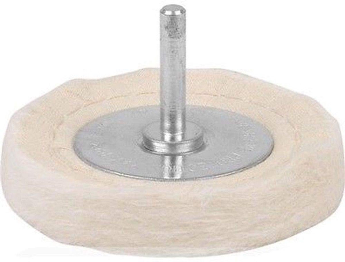 Allecto - Polijstwiel - Katoen Polijst Pad - Professioneel Polijsten - 4 inch Schacht - Geschikt voor Metaal, Hout, Glas