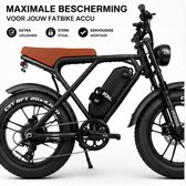 FONL - Batterijslot Voor Ouxi Fatbike V8 – H9 - C80 Fatbike Slot – Zwart - Accuslot