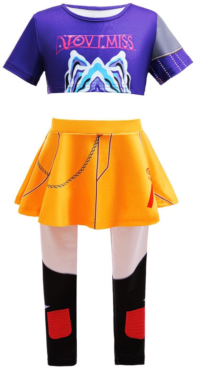 Joya Kids® K-pop Stijl Meisjes Verkleedset | Geïnspireerd op de Demonenjagers Helden | Verkleed Kostuum voor Kinderen | Verkleedkleding voor Carnaval & Halloween | Stoere Outfit Meisje | | | Large — afbeelding 2