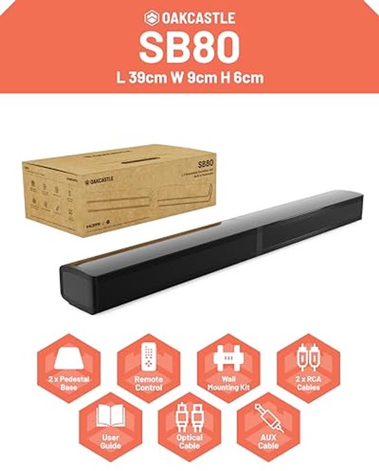 Geluidsbalk - Home Audio - Film Kijken - Splitsbaar Ontwerp - 78 Centimeter - Zwart — afbeelding 2