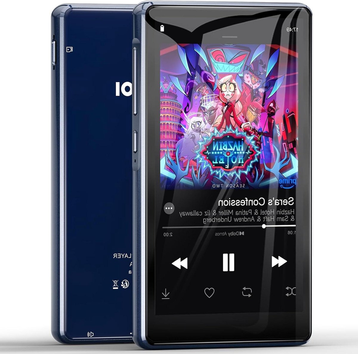 MP3 Speler - Muziekspeler Android - Muziek Streamen - WiFi Bluetooth - 163GB Opslag - Blauw