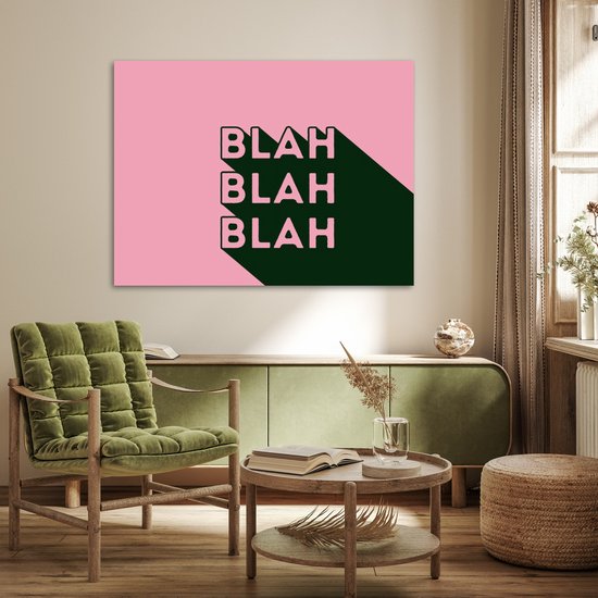 Poster 120x90 cm - Texte - Graphique - Vert - Ombre - Affiches - Décoration chambre - Décoration murale salon - Décoration murale chambre
