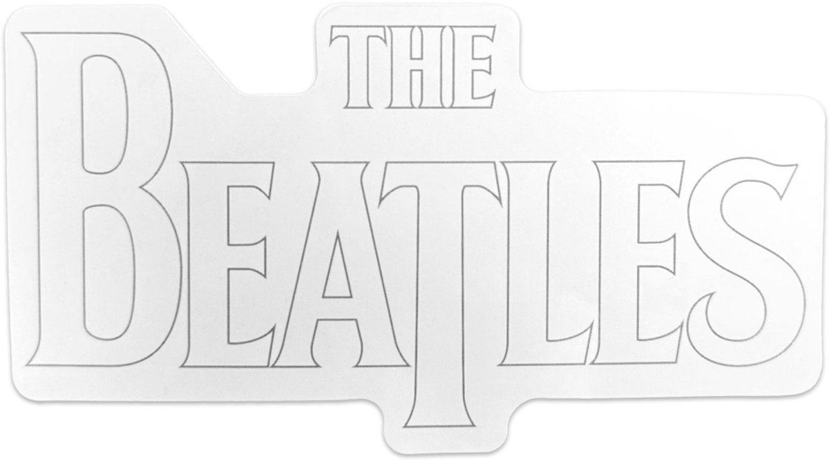 The Beatles - Drop T Logo Sticker - Wit/Zwart