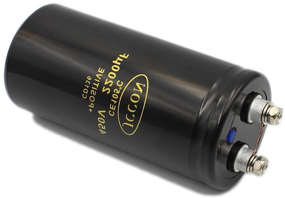 Elektrolytische Condensator - Aluminium Condensator - Stroomvoorziening Stabiliseren - Schroef Terminal Type - 50x80mm 1000UF - Zwart