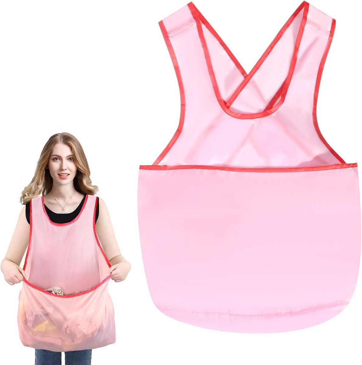 Drogen Schort - Kleding Opbergzak - Kleding Ophangen - Grote Capaciteit - One Size - Roze