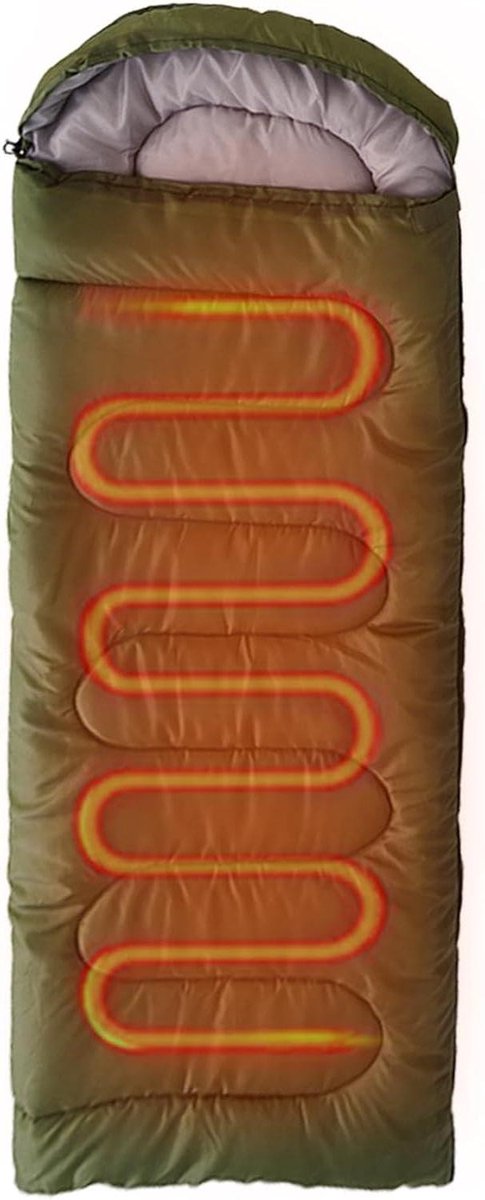 Slaapzak Volwassenen - Kampeerzak Survivalzak - Outdoor Kamperen - Waterdicht Winddicht - 180cm x 75cm - Legergroen