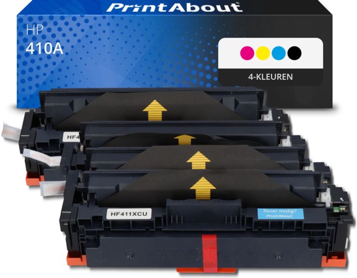 PrintAbout huismerk Toner 410A (CF410A) 4-kleuren Multipack geschikt voor HP