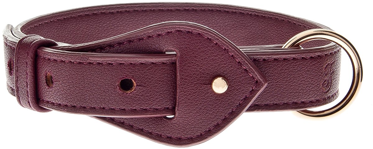 FERRIBIELLA Verstelbare comfort hondenhalsband - Bordeaux / M