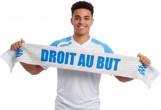 Olympique de Marseille Sjaal - Voetbal Sjaal - Supporter Trots Tonen - Officieel Gelicentieerd - 140 cm - Blauw — afbeelding 2
