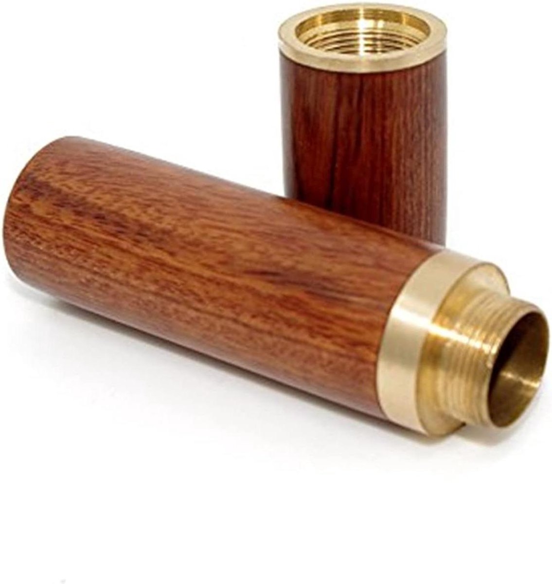 Houten Tandenstoker Houder - Tandenstoker Doosje - Hygiënisch Eten - Draagbaar en Stijlvol - 8x2x2 cm - Lichtbruin