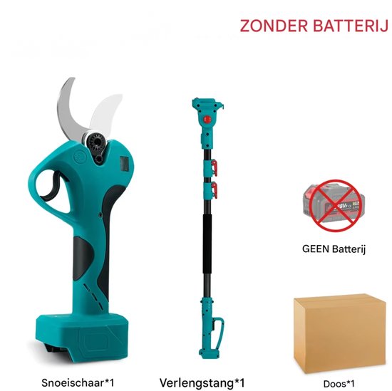 Telescopische paal snoeischaar - Voor tuin en hoge takken - Borstelloze 45 mm 2-in-1 snoeischaar, 2800 W - Zonder batterij — afbeelding 4
