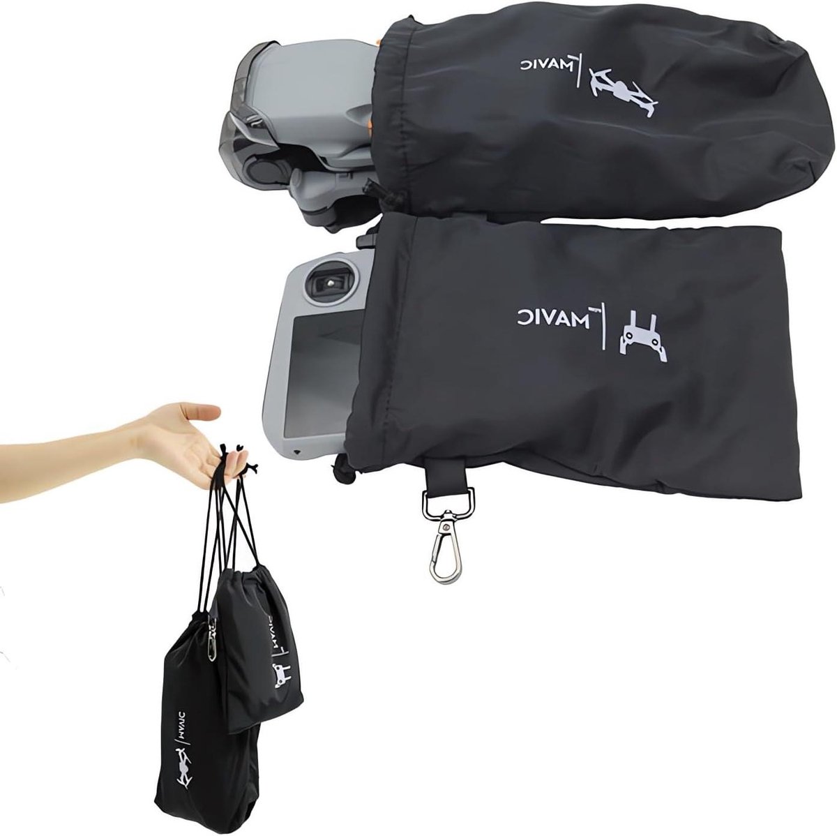 Drone Opbergtas - Drone Tas - Drone Transport - Zachte Binnenvoering - 24 x 17 cm - Zwart