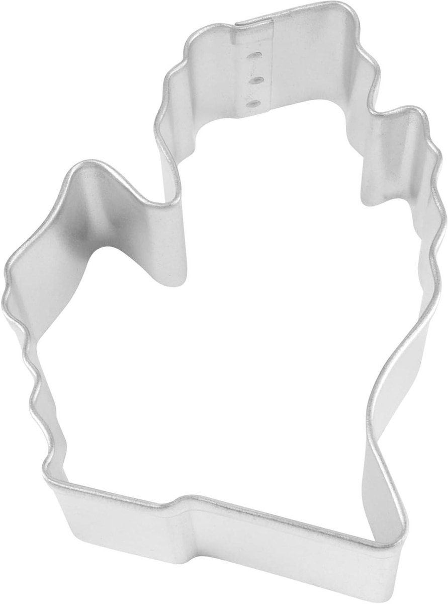 Koekjesvorm - Bakvorm Michigan - Koekjes Bakken - Vertind Staal - 7.6 cm - Zilver