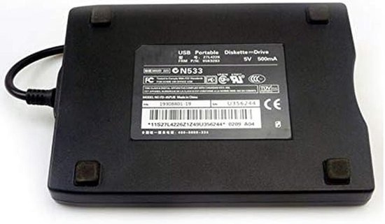 Externe Diskette Drive - USB Floppy Drive - Oude Bestanden Lezen - Draagbaar Ontwerp - 35 inch - Zwart — afbeelding 2