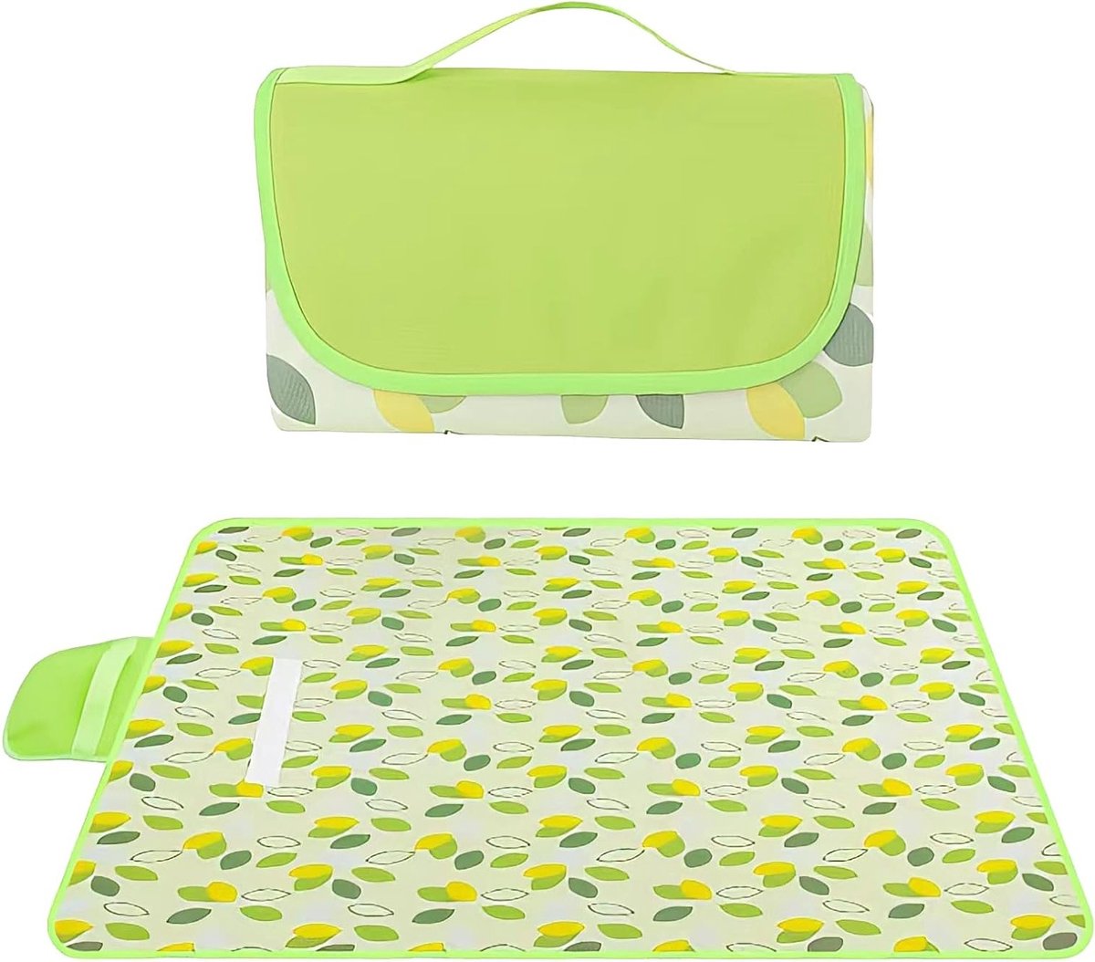Waterdichte Picknickdeken 200x200cm - Zandvrije Stranddeken met Draaghandvat, Wasbaar en Ideaal voor Kamperen, Picknicken en Barbecueën met 3-8 Personen