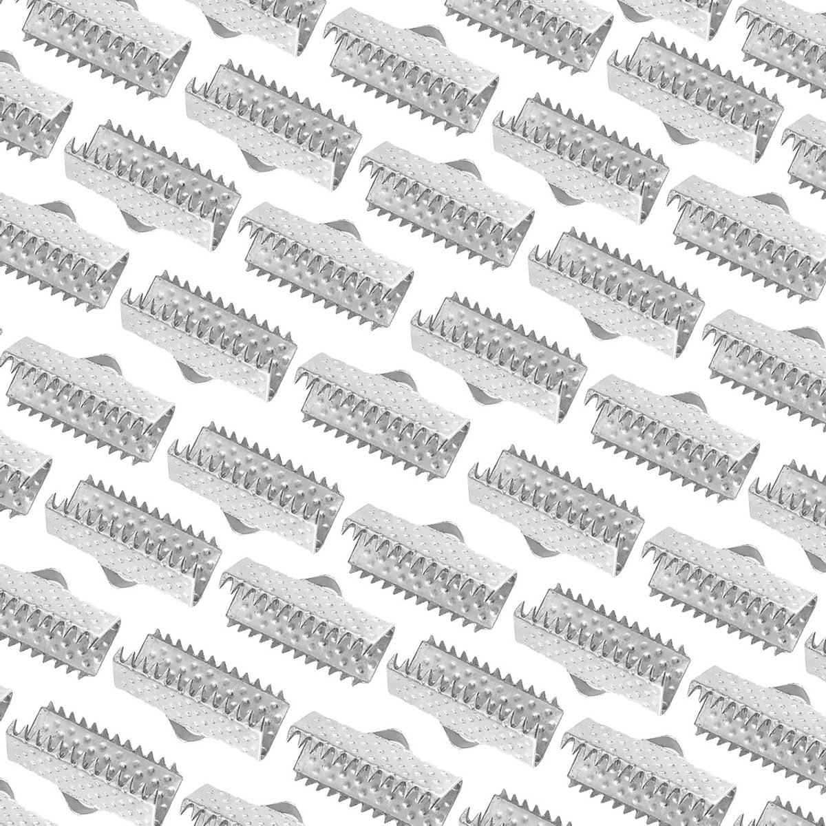 100 Stuks 20 mm Zilveren Armband Eindstukken en Sluitingen voor Sieraden Maken, Geschikt voor Volwassenen en Beginners