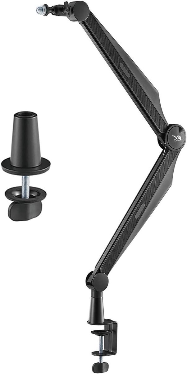 Microfoonhouder Verstelbaar - Microfoonstatief Studio - Opnames Maken - 360 Graden Draaibaar - Tot 84.7 cm - Zwart